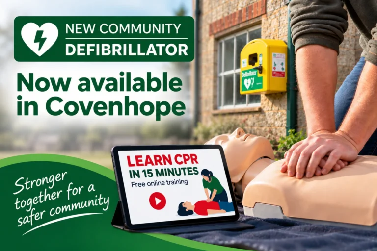 New Covenhope Community Defibrillator Now Available