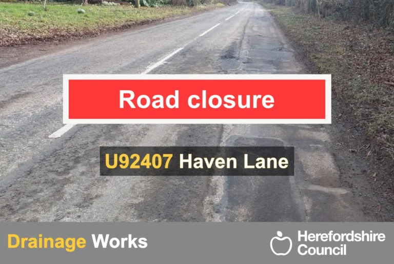 Road Closure on Haven Lane